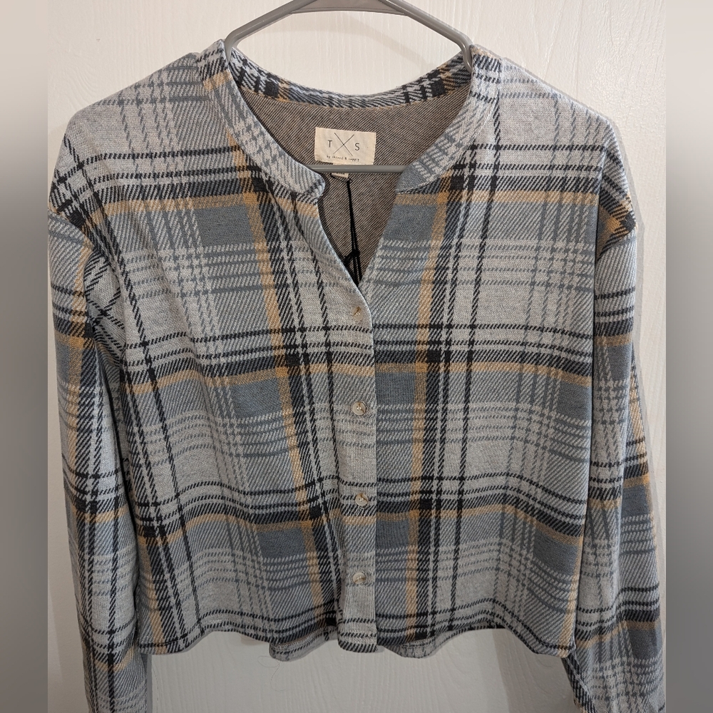 Plaid Button-Up Top